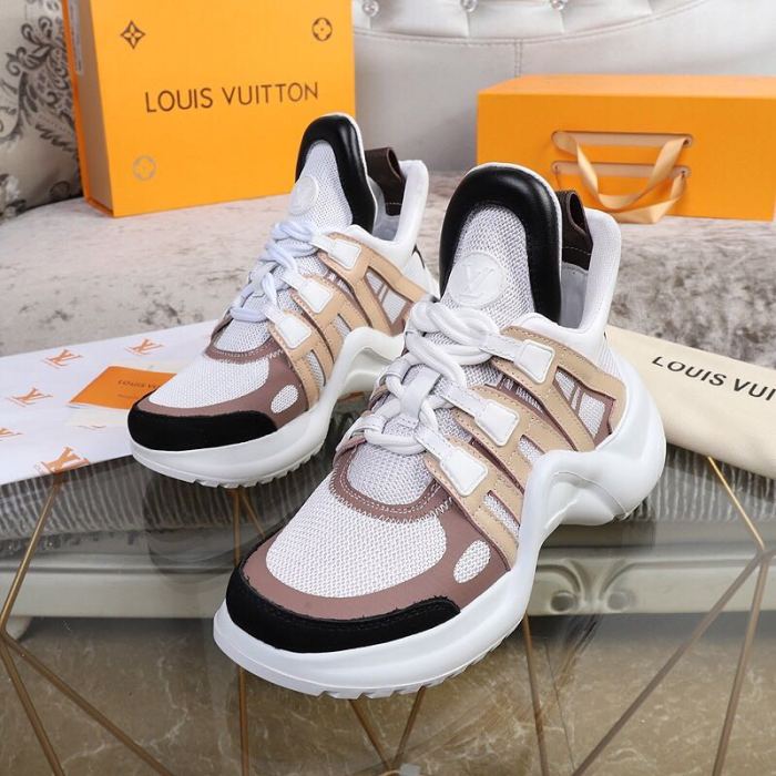 Louis Vuitton Women Shoes Sneakers Luxury Brand Design Fashion LV ARCHLIGHT SNEAKER with Original Box