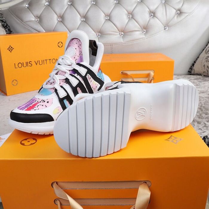 Louis Vuitton Women Shoes Sneakers Luxury Brand Design Fashion LV ARCHLIGHT SNEAKER with Original Box