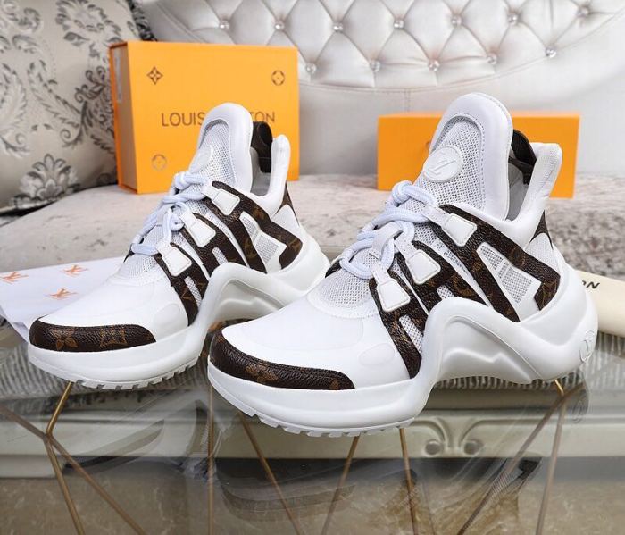 Louis Vuitton Women Shoes Sneakers Luxury Brand Design Fashion LV ARCHLIGHT SNEAKER with Original Box