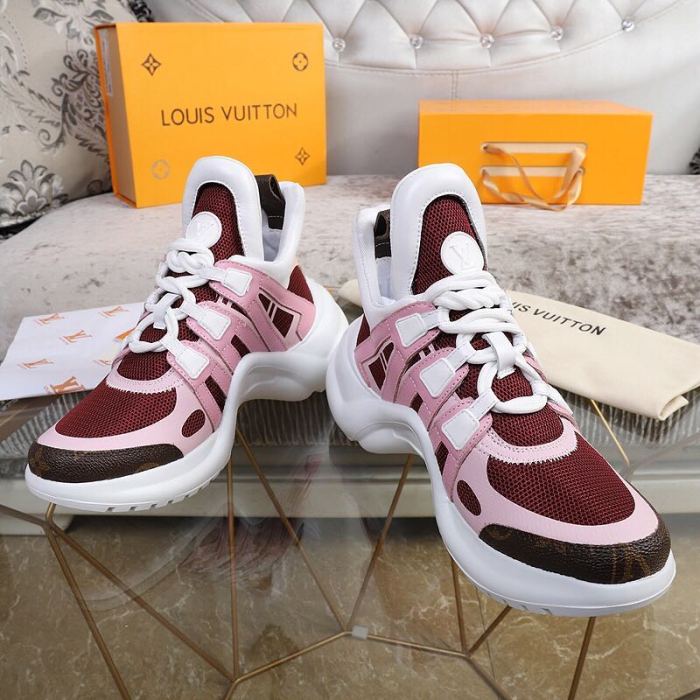 Louis Vuitton Women Shoes Sneakers Luxury Brand Design Fashion LV ARCHLIGHT SNEAKER with Original Box