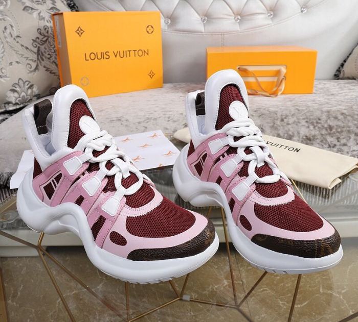 Louis Vuitton Women Shoes Sneakers Luxury Brand Design Fashion LV ARCHLIGHT SNEAKER with Original Box