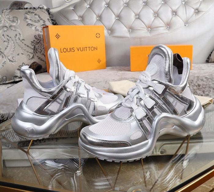 Louis Vuitton Women Shoes Sneakers Luxury Brand Design Fashion LV ARCHLIGHT SNEAKER with Original Box
