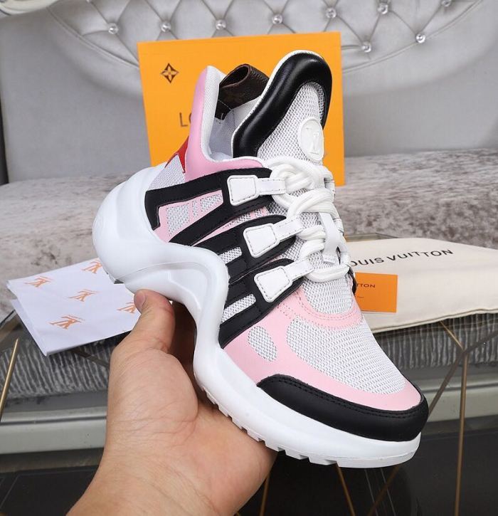 Louis Vuitton Women Shoes Sneakers Luxury Brand Design Fashion LV ARCHLIGHT SNEAKER with Original Box