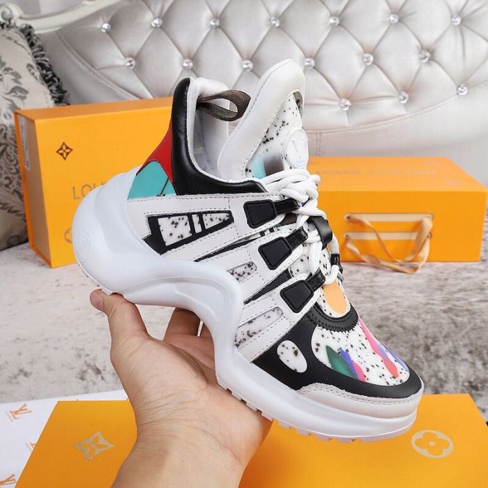 Louis Vuitton Women Shoes Sneakers Luxury Brand Design Fashion LV ARCHLIGHT SNEAKER with Original Box