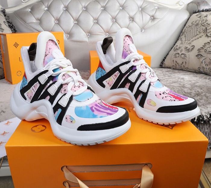 Louis Vuitton Women Shoes Sneakers Luxury Brand Design Fashion LV ARCHLIGHT SNEAKER with Original Box