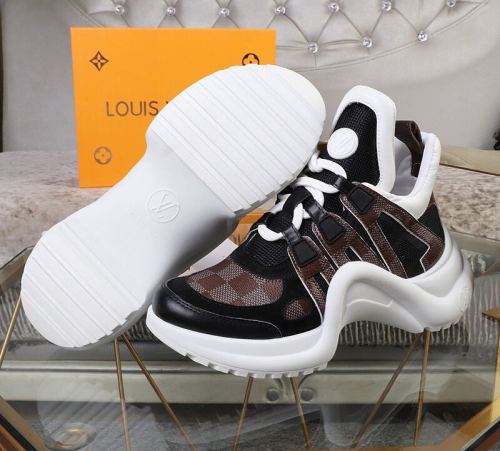 Louis Vuitton Women Shoes Sneakers Luxury Brand Design Fashion LV ARCHLIGHT SNEAKER with Original Box