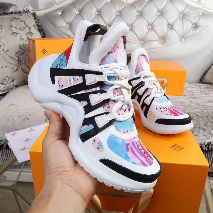 Louis Vuitton Women Shoes Sneakers Luxury Brand Design Fashion LV ARCHLIGHT SNEAKER with Original Box
