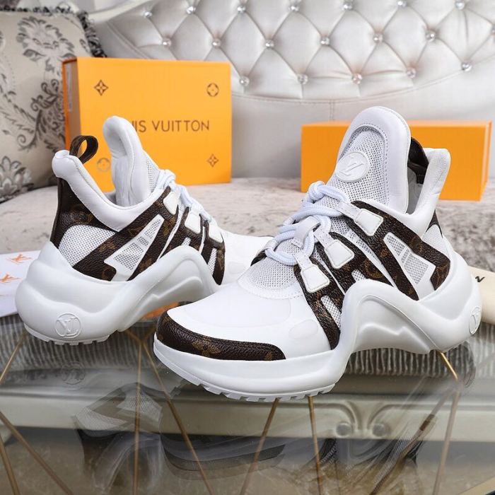 Louis Vuitton Women Shoes Sneakers Luxury Brand Design Fashion LV ARCHLIGHT SNEAKER with Original Box