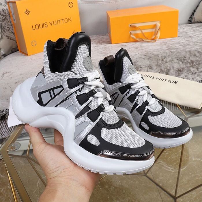 Louis Vuitton Women Shoes Sneakers Luxury Brand Design Fashion LV ARCHLIGHT SNEAKER with Original Box