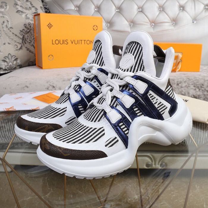 Louis Vuitton Women Shoes Sneakers Luxury Brand Design Fashion LV ARCHLIGHT SNEAKER with Original Box