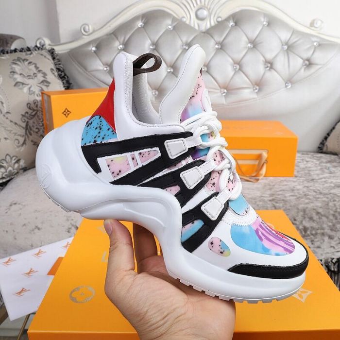Louis Vuitton Women Shoes Sneakers Luxury Brand Design Fashion LV ARCHLIGHT SNEAKER with Original Box