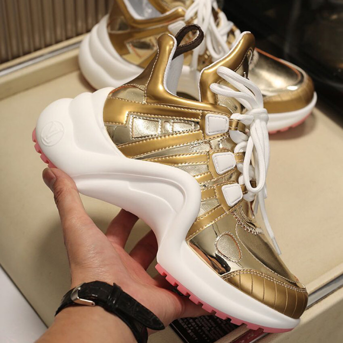 Louis Vuitton Women Shoes Sneakers Luxury Brand Design Fashion LV ARCHLIGHT SNEAKER with Original Box