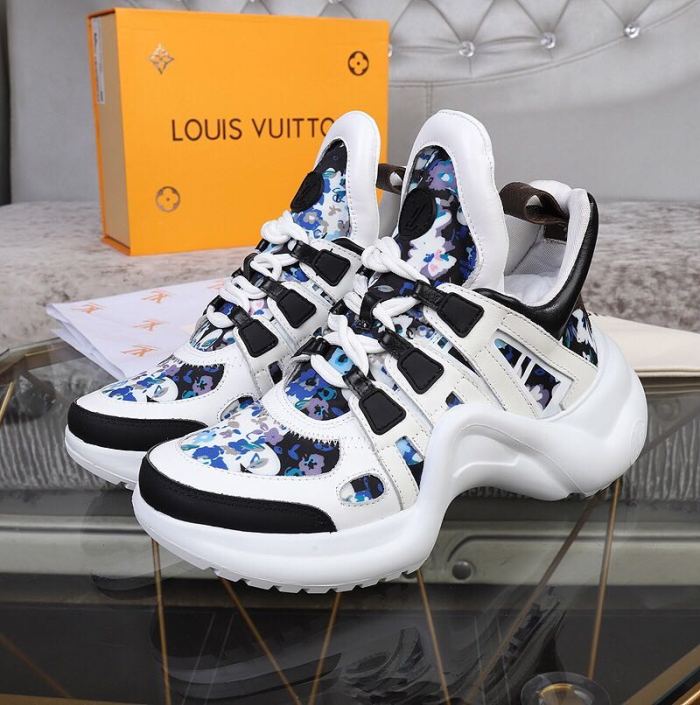 Louis Vuitton Women Shoes Sneakers Luxury Brand Design Fashion LV ARCHLIGHT SNEAKER with Original Box