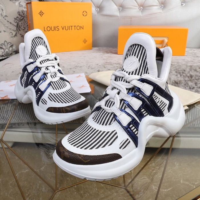 Louis Vuitton Women Shoes Sneakers Luxury Brand Design Fashion LV ARCHLIGHT SNEAKER with Original Box