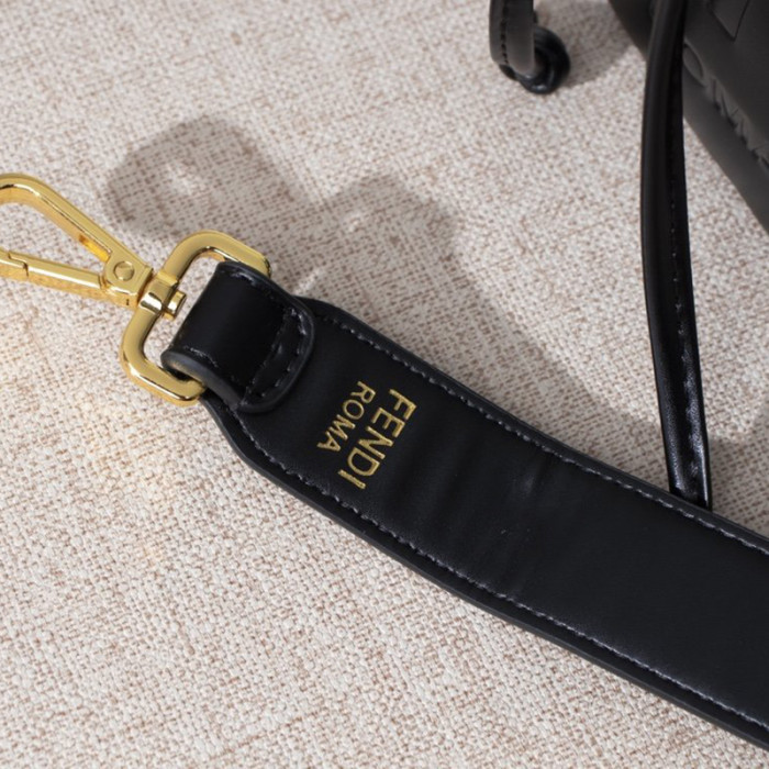 Fendi Womens Bag MON TRESOR Black Leather Mini-Bag
