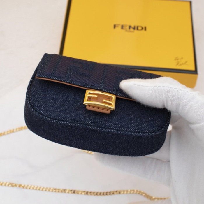 Fendi Womens Bag NANO BAGUETTE CHARM