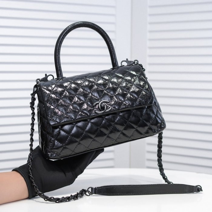 Chanel Womens Bags Flap Bag with Top Handle