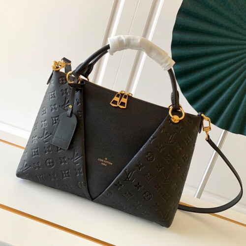 Louis Vuitton Womens Bags Crossbody Bags Luxury Brand V TOTE MM Black Monogram Empreinte Leather Handbags for Women M44421