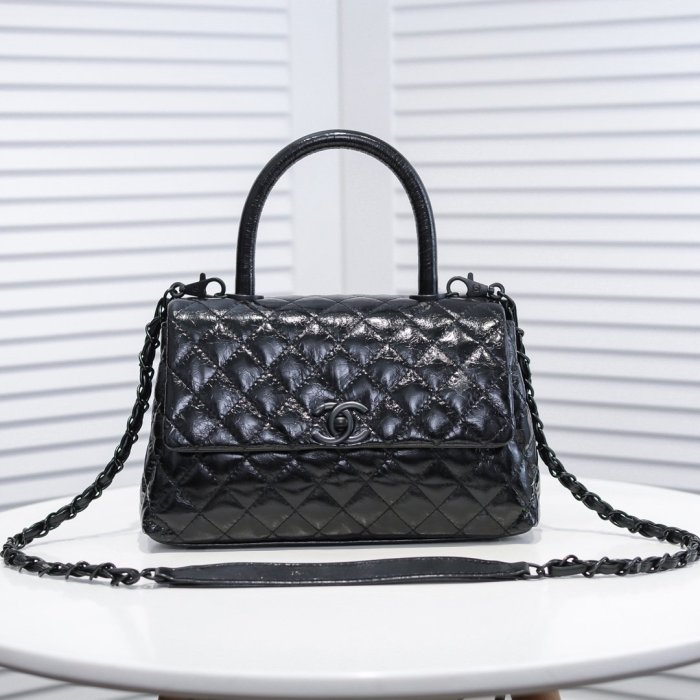 Chanel Womens Bags Flap Bag with Top Handle