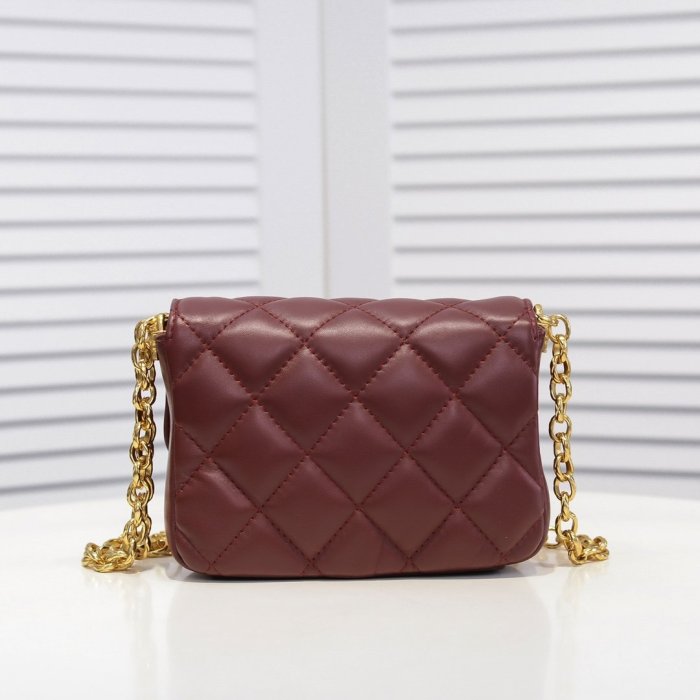 Chanel Womens Bags Small Flap bag Lambskin & Gold-Tone Metal Purple