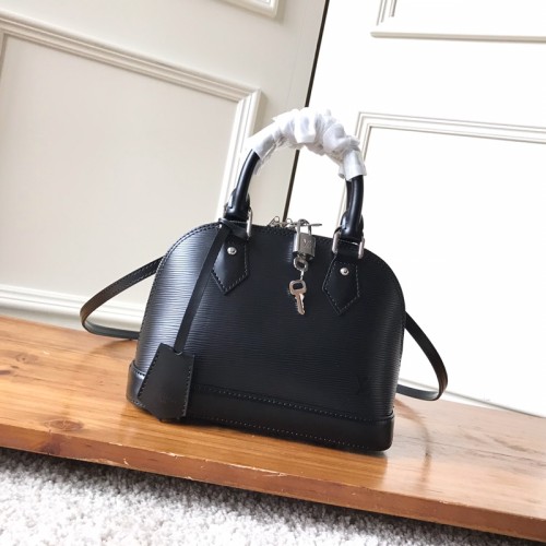 Louis Vuitton Womens Bags Handbags Luxury Brand Fashion Type ALMA BB Black Epi Leather Shoulder Bags for Women M40862