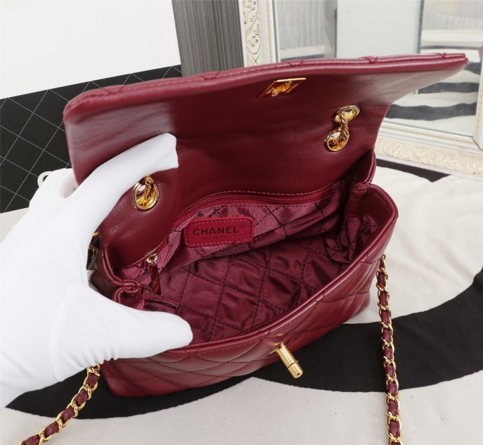 Chanel Womens Bags Shoulder Bag Small Flap Bag with Top Handle