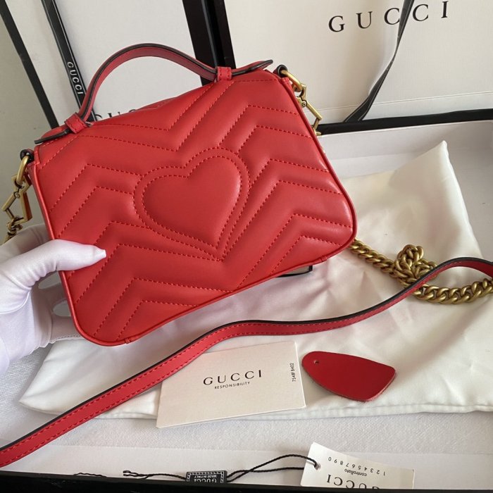 Gucci Womens Bag GG Marmont Mini Top Handle Bag ‎547260 DTDIT 6433