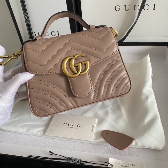 Gucci Womens Bag GG Marmont Mini Top Handle Bag 547260 DTDIT 5729