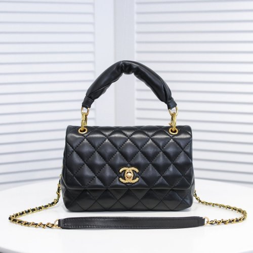 Chanel Womens Bags Shoulder Bag Flap Bag with Top Handle