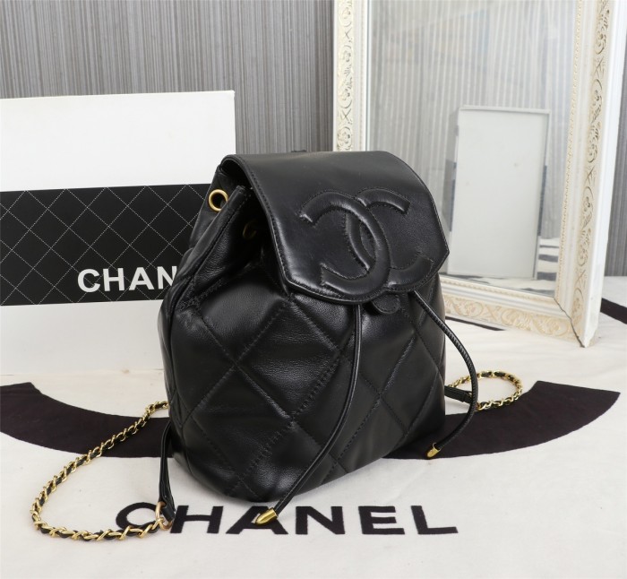 Chanel Womens Bags Drawstring Backpack