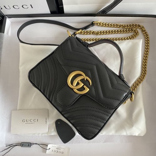 Gucci Womens Bags Shoulder Messenger Bag Luxury Brand GG Marmont Mini Top Handle Bag ‎547260 DTDIT 1000