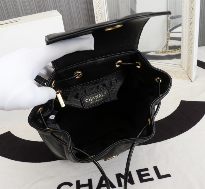 Chanel Womens Bags Drawstring Backpack