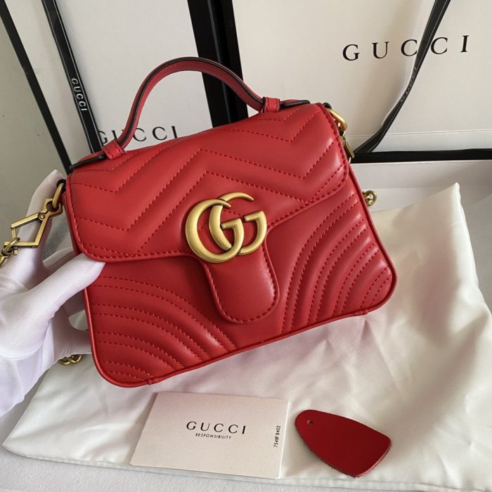Gucci Womens Bag GG Marmont Mini Top Handle Bag ‎547260 DTDIT 6433