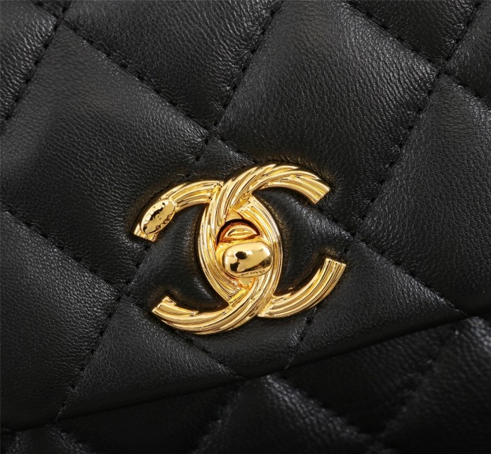 Chanel Womens Bags Shoulder Bag Small Flap Bag with Top Handle