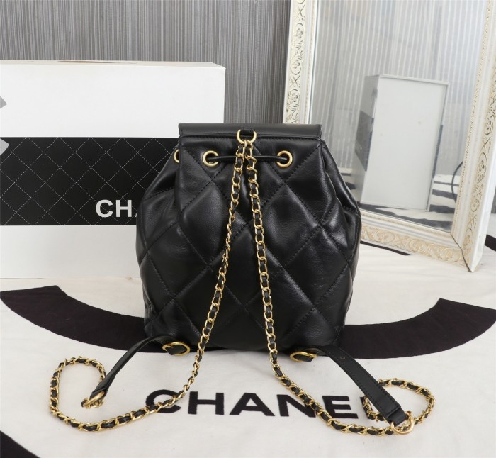Chanel Womens Bags Drawstring Backpack