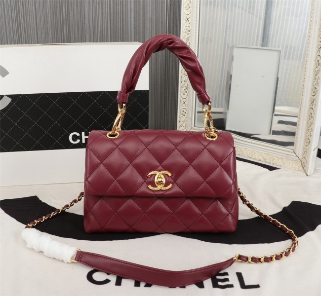 Chanel Womens Bags Shoulder Bag Small Flap Bag with Top Handle
