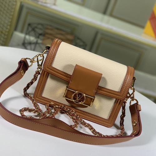 Louis Vuitton Womens Bag MINI DAUPHINE Safran Imperial Epi Leather Luxury Brand Shoulder Bags for Women with Original Box M56251