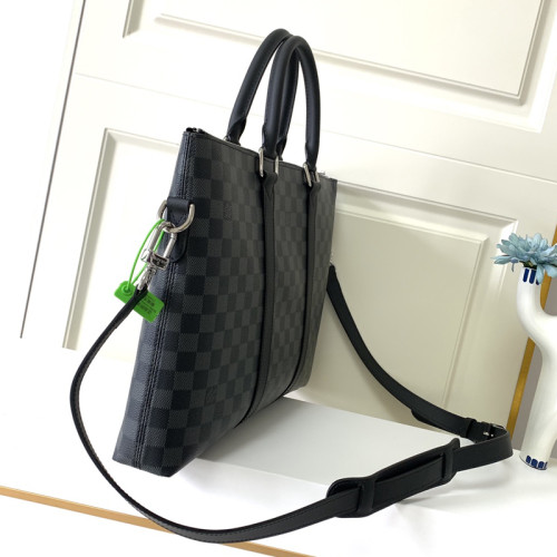 Louis Vuitton Mens Bags Handbags Luxury Brand Fashion Type ANTON BRIEFCASE Damier Graphite Canvas Handbags for Men N40024