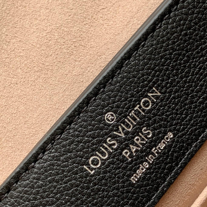 Louis Vuitton Womens Bag LOCKME EVER BB Black Leather Luxury Brand Shoulder Bags for Women with Original Box