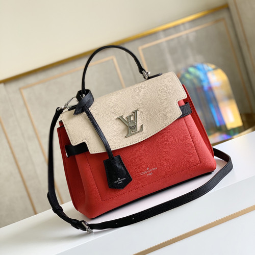 Louis Vuitton Womens Bag LOCKME EVER BB Leather Luxury Brand Shoulder Bags for Women with Original Box M53950
