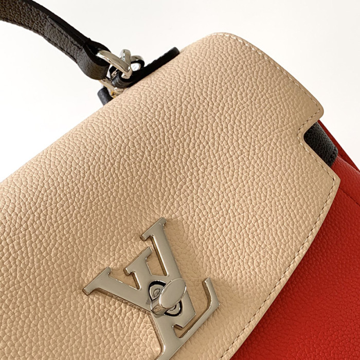 Louis Vuitton Womens Bag LOCKME EVER BB Leather Luxury Brand Shoulder Bags for Women with Original Box M53950