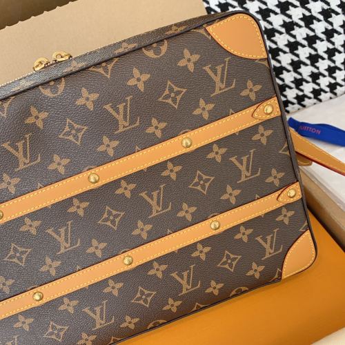 Louis Vuitton Mens Messenger Bags Luxury Brand Fashion Type SOFT TRUNK MESSENGER MM Monogram Other with Original Box M44754
