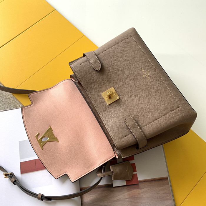 Louis Vuitton Womens Bag LOCKME EVER BB Leather Luxury Brand Shoulder Bags for Women with Original Box