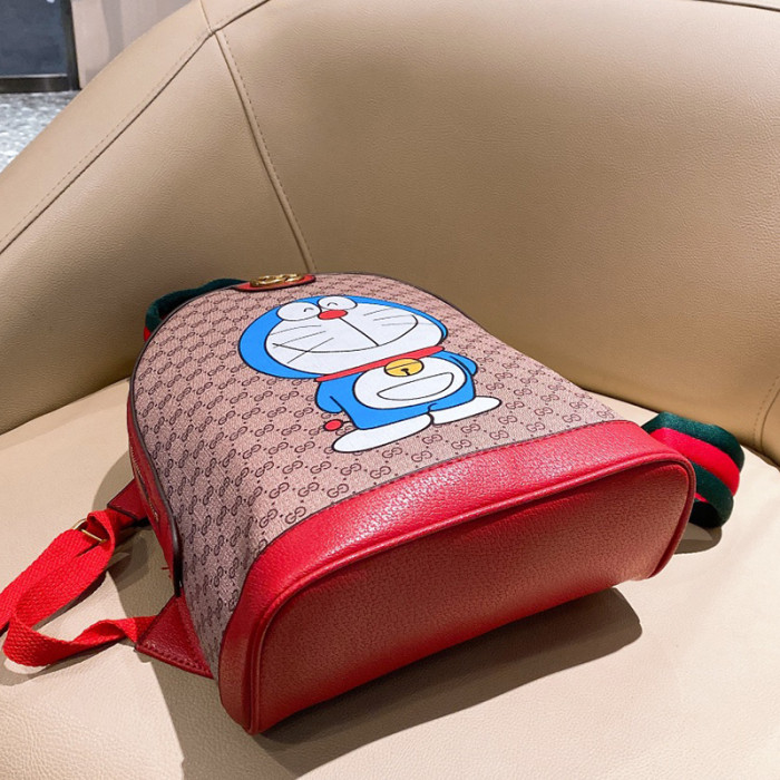 Gucci Womens Fashion Backpacks Luxury Brand Gucci Doraemon x Gucci small backpack 647816 2VOAG 8595