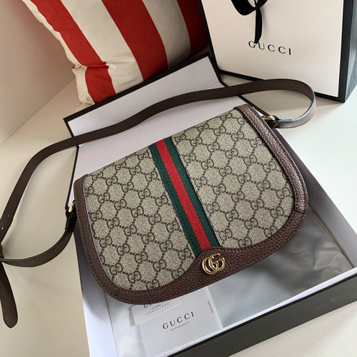 Gucci Womens Messenger Bags Luxury Brand Leather Design GG Supreme Ophidia GG small shoulder bag 601044 96IWB 8745