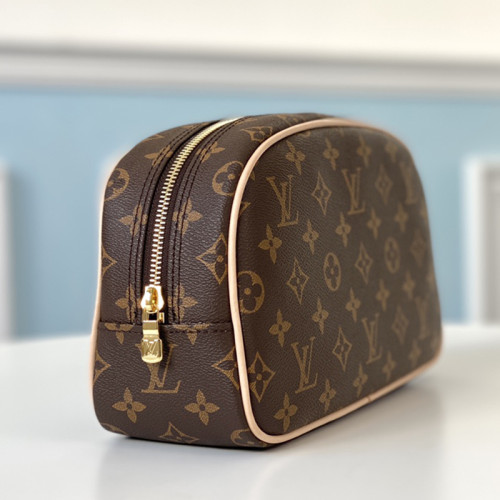 Louis Vuitton Womens Bags Clutch Leather Luxury Brand TOILETRY BAG 25 Monogram Canvas with Original Box M47527