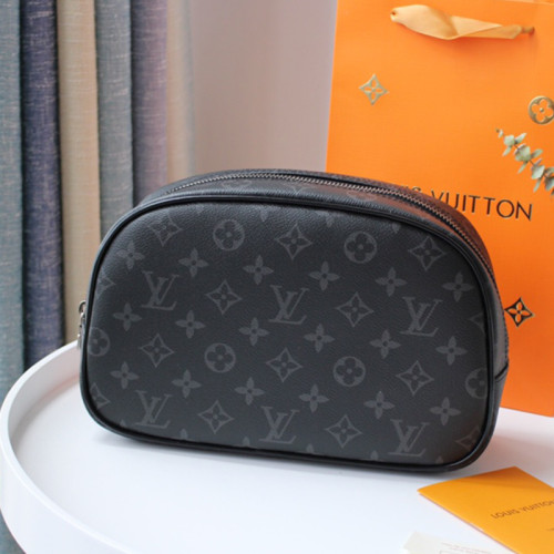 Louis Vuitton Womens Bags Clutch Leather Luxury Brand TOILETRY BAG 25 Monogram Canvas with Original Box