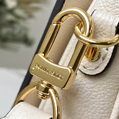 Louis Vuitton Womens Bags Crossbody Bag POCHETTE MÉTIS Luxury Brand Bicolor Monogram Empreinte Leather M45596 Cream/Bois de Rose Pink