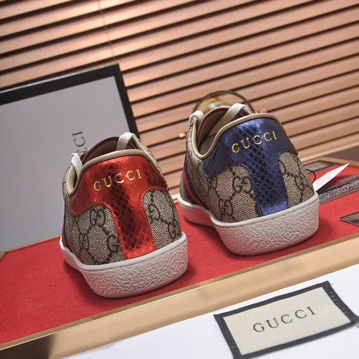 Gucci Mens Shoes Sneakers Luxury Brand Men's Ace GG Supreme sneaker with Original Box