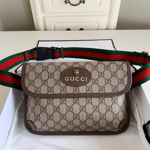 Gucci Mens Messenger Shoulder Bags Luxury Brand Fashion GG Supreme Blet Bag Neo Vintage GG Supreme belt bag 493930 9C2VT 8745